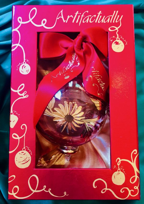 Floral Crystal Ornament  (L) ~ Pink - Image 2