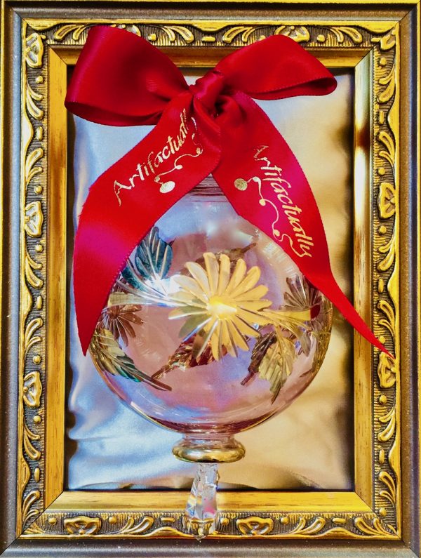 Floral Crystal Ornament  (L) ~ Pink - Image 3