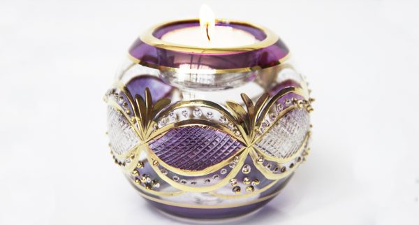 Candle Raised Garland - Purple - Image 2