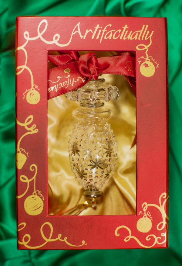 Star Dot Crystal Ornament  (L) ~ Silver - Image 2
