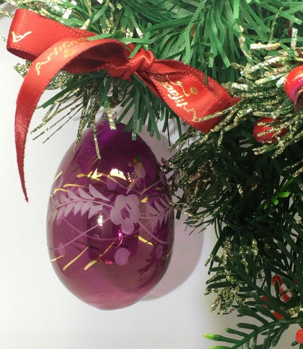 Garland Egg Ornament (M) ~ Purple