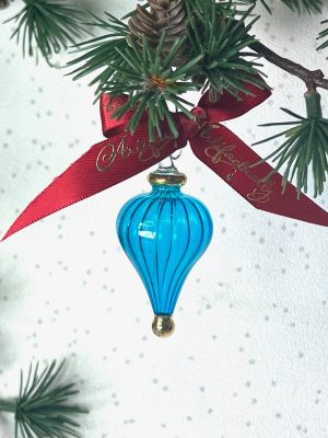 Swirl Cone Ornament (XS) ~ Blue
