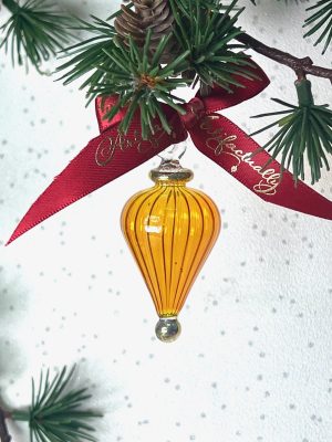 Swirl Cone Ornament (XS) ~ Yellow