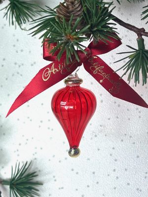 Swirl Cone Ornament (XS) ~ Red