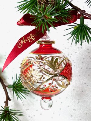 Victorian Star Ornament (S,M,L) ~ Red