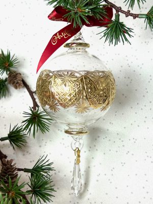 Victorian Etched Star Crystal (S,M,L) ~ Gold