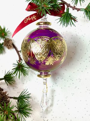 Victorian Etched Star Crystal (S,M,L) ~ Purple
