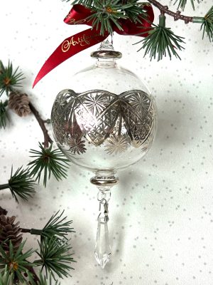 Victorian Etched Star Crystal (S,M,L) ~ Silver
