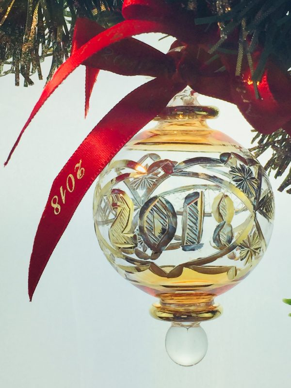 2019 Year Ornament - Gold