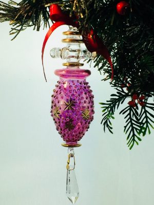 Stardot Crystal Ornament (L) ~Pink