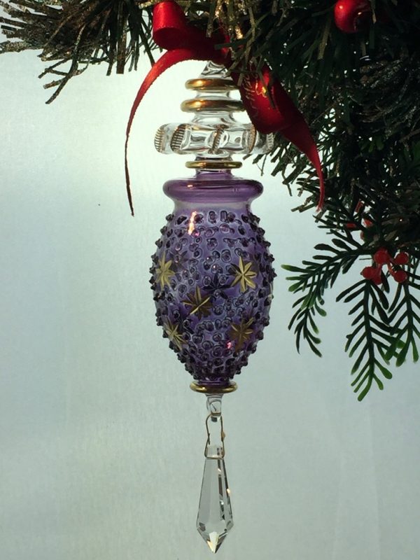 Star Dot Crystal Ornament (L) ~Purple