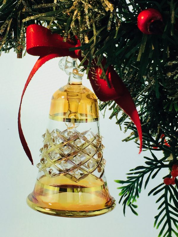 Lattice Christmas Bell - Yellow