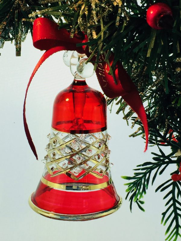 Lattice Christmas Bell - Red