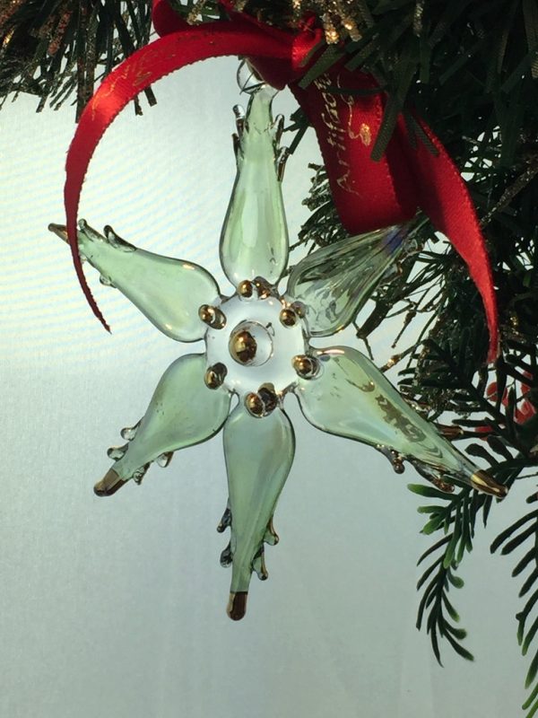 Xmas Frilly Star - Green