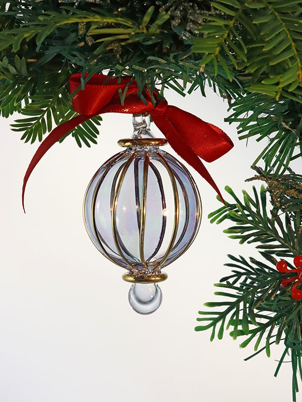 Vertical Stripe Ornament (XS) ~  Blue
