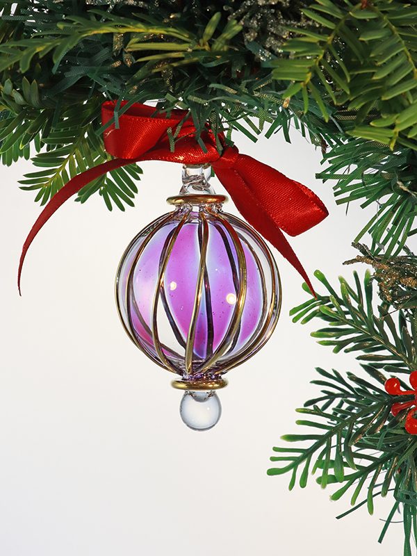 Vertical Stripe Ornament (XS) ~  Purple