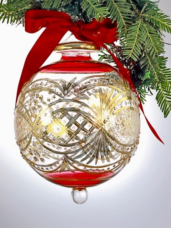 Victorian Raised Ornament (XXXL )~  Red