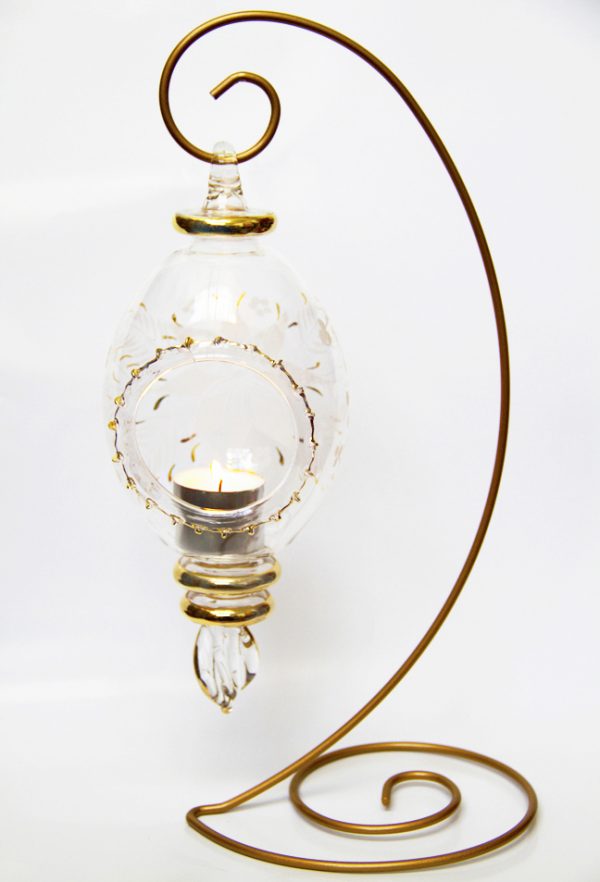 Etched Oblong Lantern - Gold (Copy)
