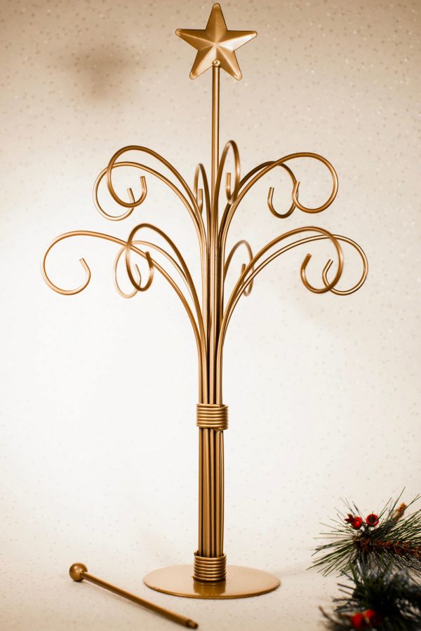 12 Arm Ornament Stand (Large - 19") ~ Antique Gold - Image 2