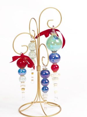 4 Arm Ornament Stand (Large - 14") ~ Brass