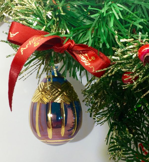 Regal Egg Ornament (XS) ~ Blue