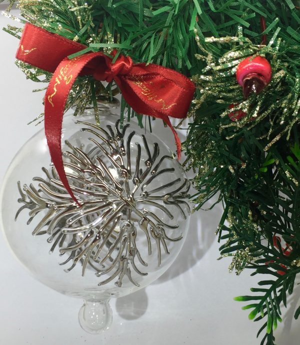 Star Line Ornament (L) ~ Silver