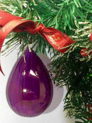 Swirl Straight Egg Ornament (M) ~ Purple