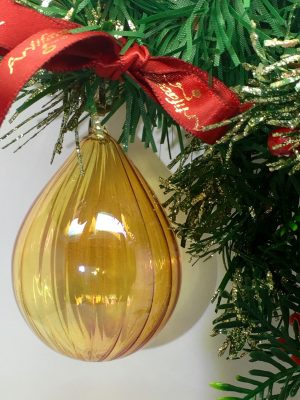 Swirl Straight Egg Ornament (S) ~ Yellow