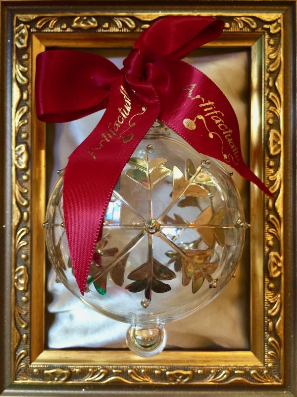 Snowflake Dot Ornament (S,M,L) ~ Pink with Silver Trim - Image 3