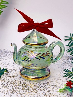Teapot Floral - Green