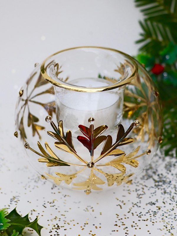 Candle Snowflake Dot - Clear/Gold - Image 2