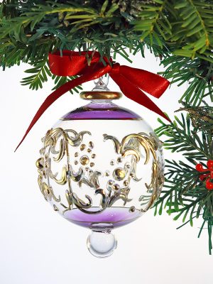 Raised Ring Garland Ornament (M,L) ~ Purple
