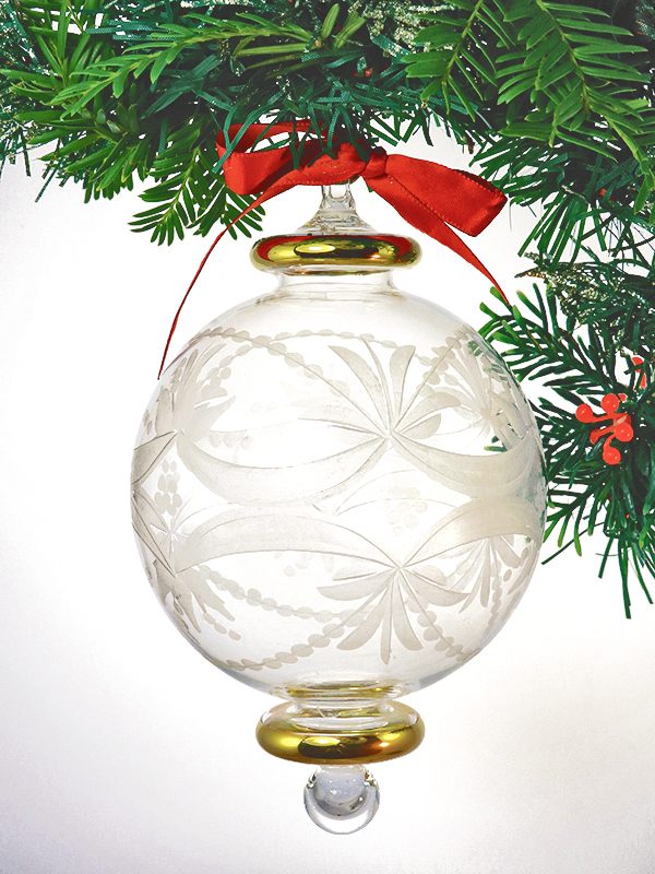 French Etched Ornament (S,M,L,XL) ~ Gold Trim