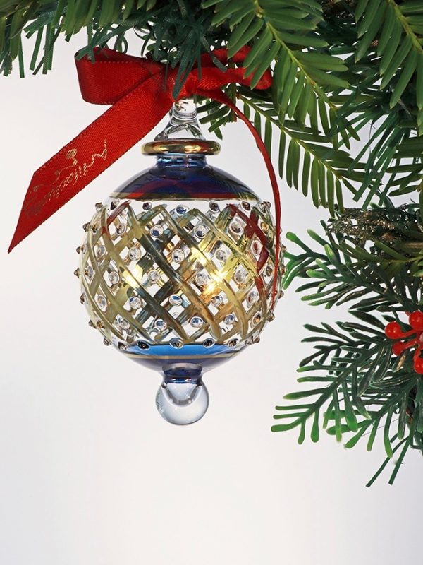 Wide Lattice Dot Ornament (XS,S,M,L,XL) ~  Blue
