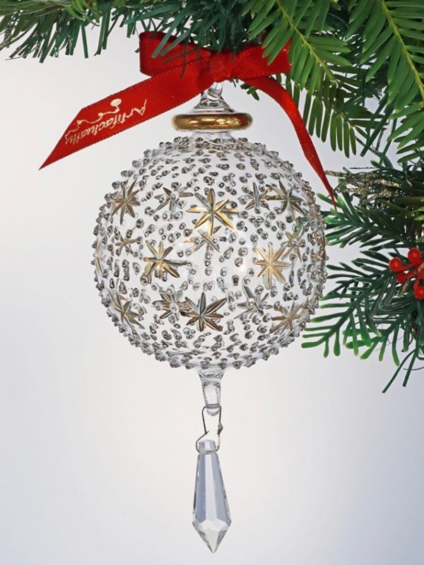 Contrast Star Dot Crystal Ornament (M,L) ~ Gold/Silver