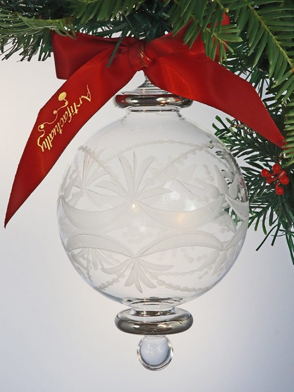 French Etched Ornament (S,M,L,XL) ~ Silver Trim