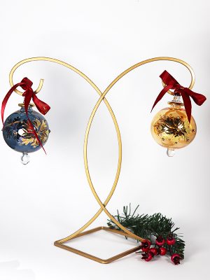 2 Arm Ornament Stand (Medium - 10") ~ Antique Gold