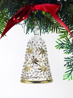 Bell Contrast Star Dot Christmas - Gold/Silver
