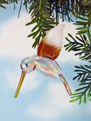 Hummingbird Crystal (M) ~ Brown/White
