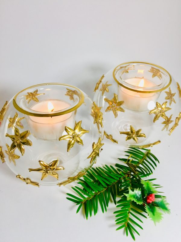 Candle Starry Night - Gold (Pair)