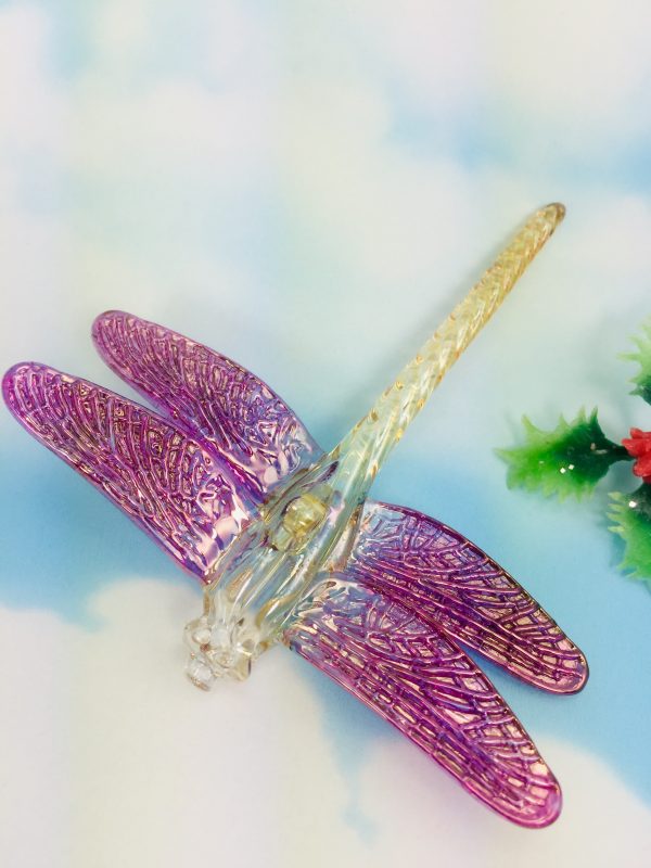 Dragonfly - Purple Wings (gold body)