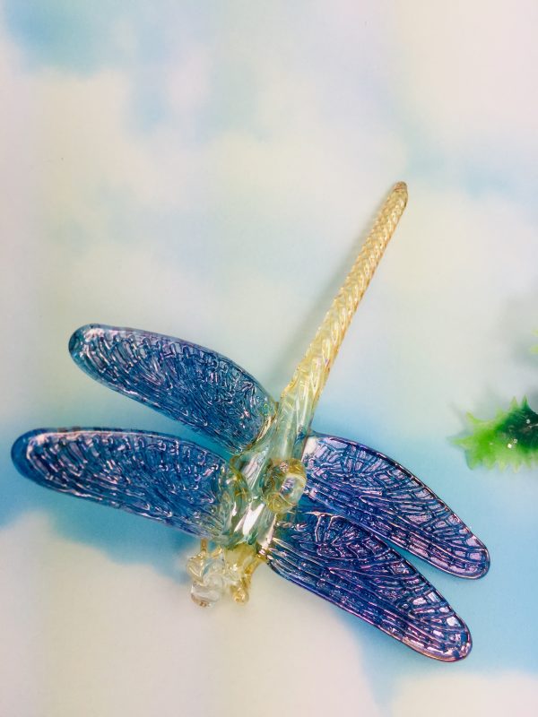 Dragonfly - Blue Wings (gold body)