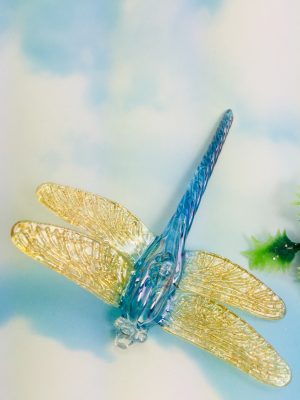 Dragonfly - Gold Wings (blue body)