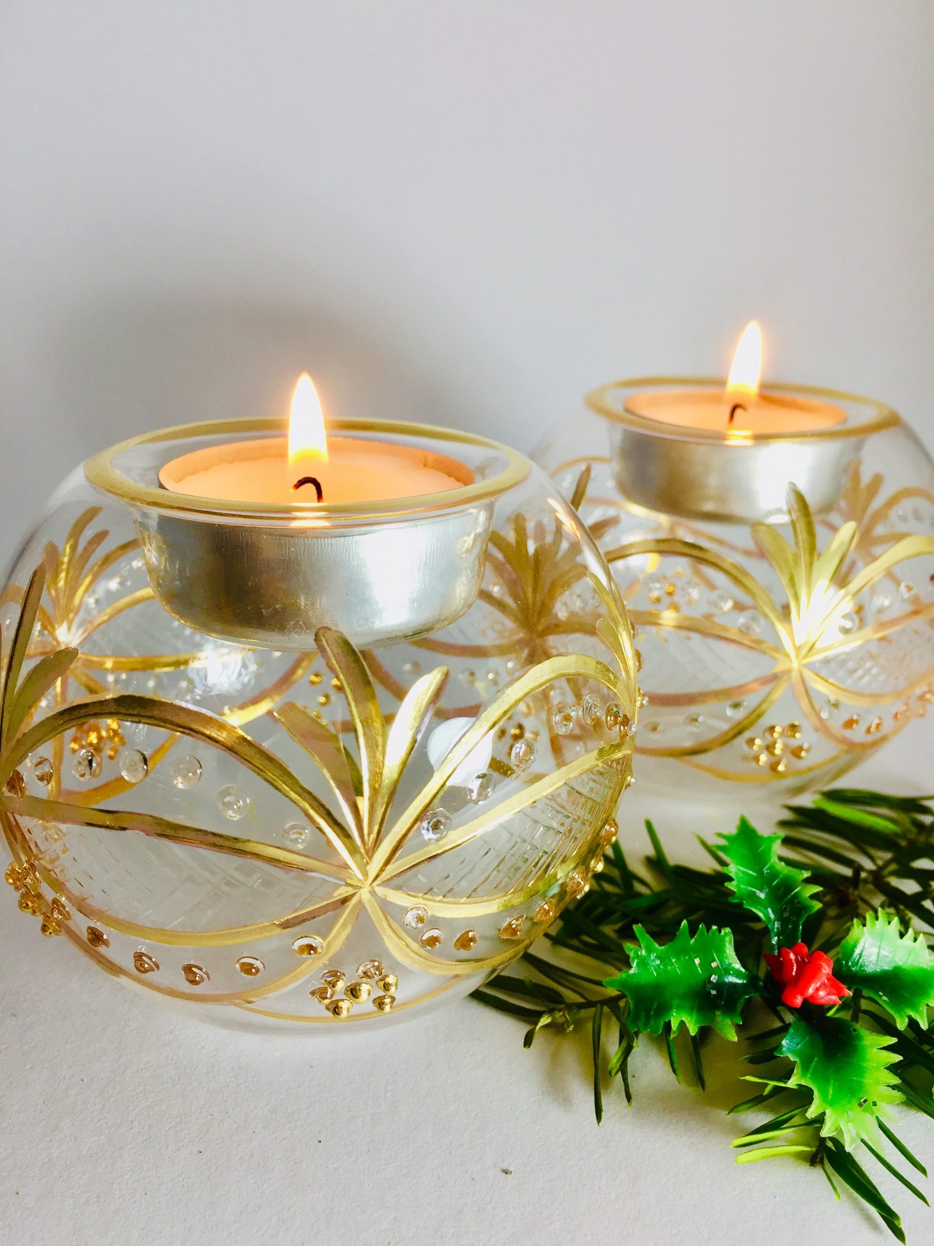 Candle Raised Garland Gold (Pair) Artifactually