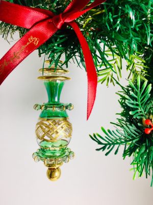 Frilly Drop Ornament (M) ~ Green