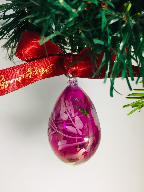 Floral Etched Egg (XS) ~ Gift Boxed - Image 3