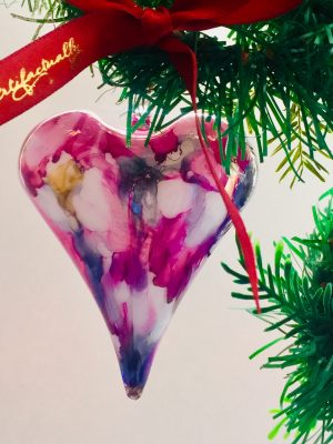 Marbled Heart (M,L) - Pink