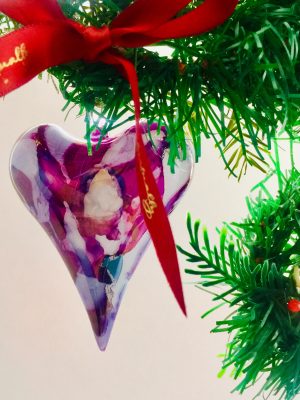 Marbled Heart (M,L) - Purple