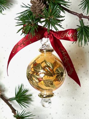 Daisy Etch Bauble (S,M,L) ~  Yellow
