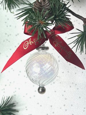 Swirl Ball Ornament (XS,M) ~ Silver